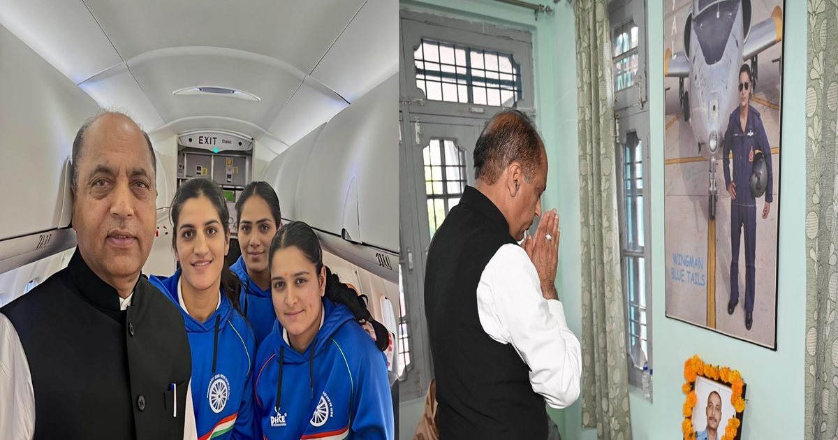 पूर्व सीएम जयराम ठाकुर ने कबड्डी वर्ल्ड कप विजेता खिलाड़ियों से संग सेल्फी,  शहीद विंग कमांडर नमांश स्याल को घर जाकर किया नमन