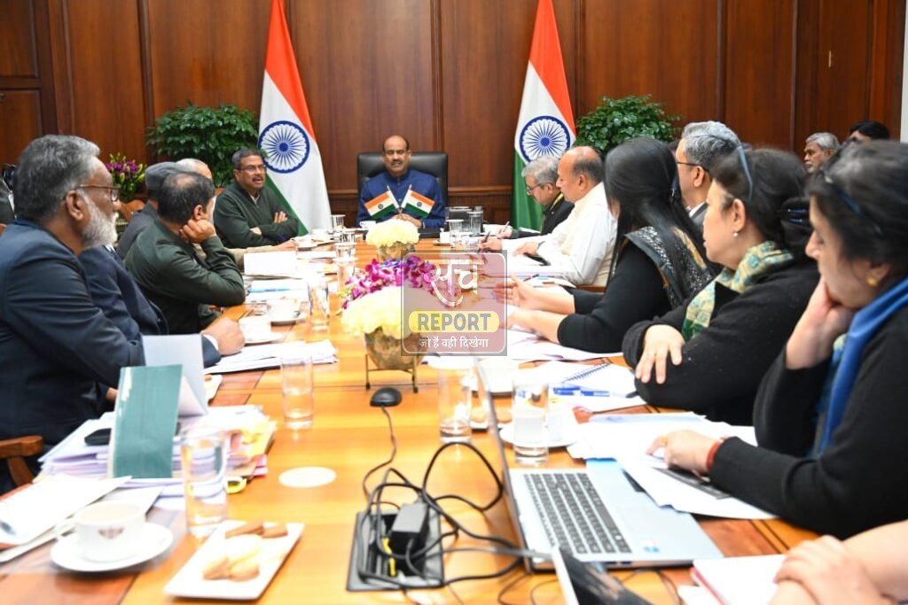 Om Birla Dharmendra Pradhan meeting on IIIT Kota expansion